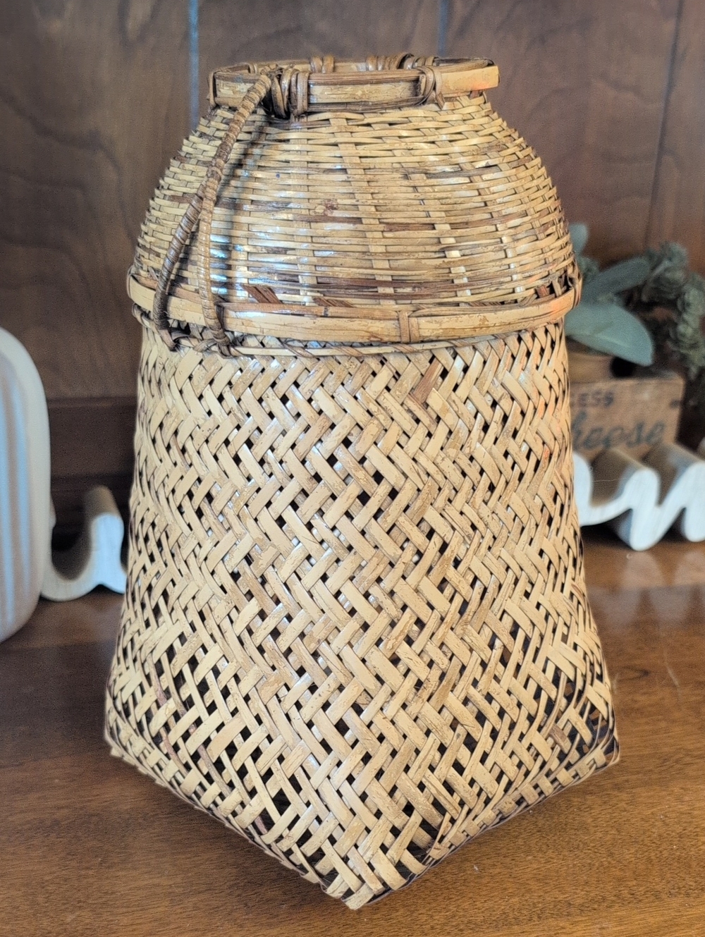 Woven Fish Basket Vintage